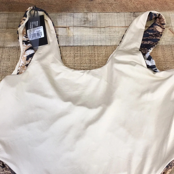 Lioness Swimsuit Womens XXL 12 Brown Black The Electra One‎ Piece Tiger Print - Picture 14 of 15